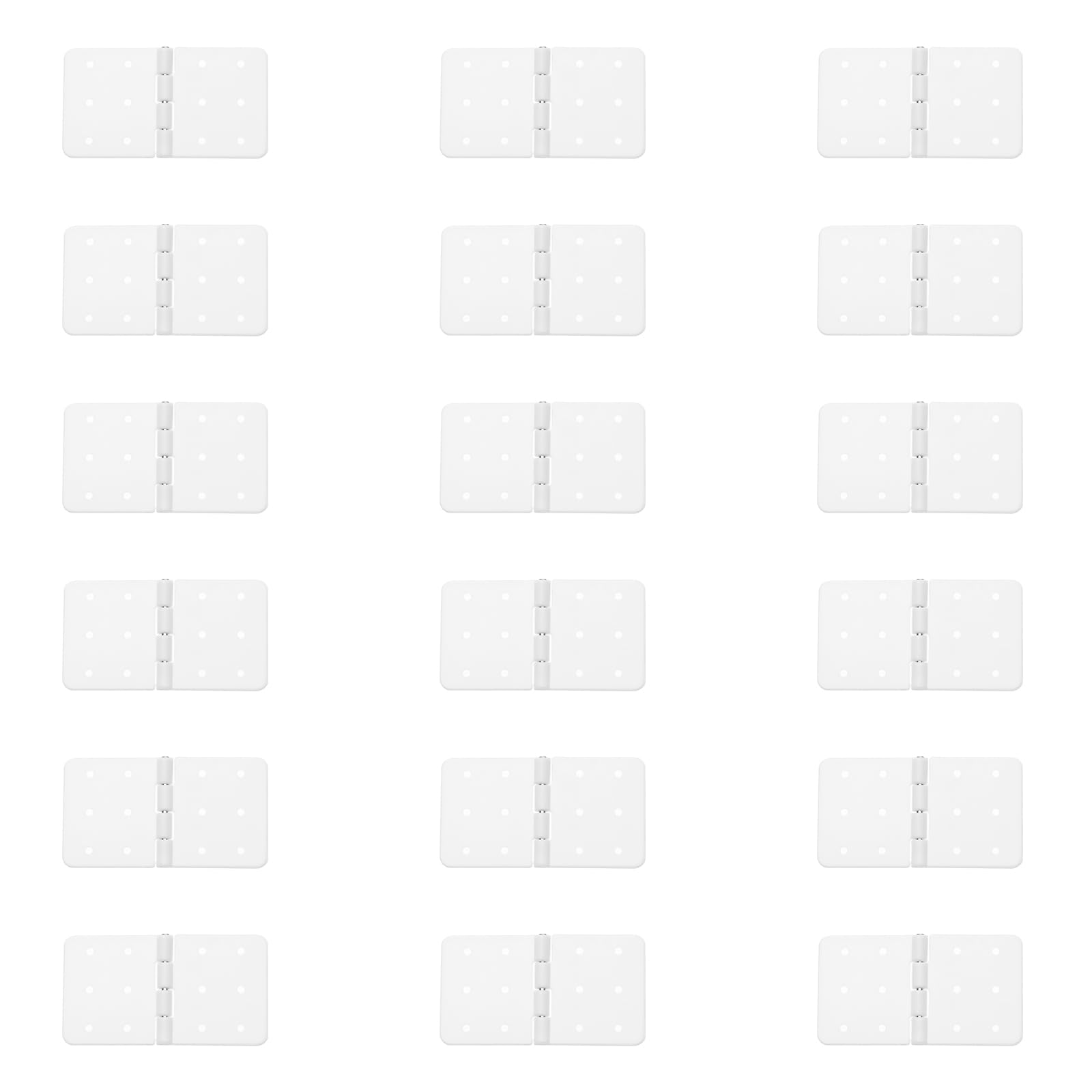 YINETTECH 30PCS RC Airplane Hinges 29x16mm Rectangle Foldable Plastic Pinned Hinges for DIY RC Airplane Model Parts Replacements White