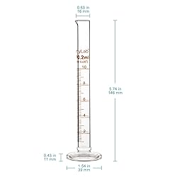 StonyLab 3-Pack Borosilicate Glass 10ml Heavy Wall