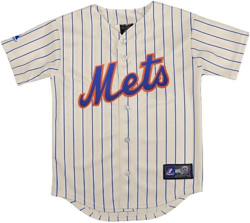 MLB New York Mets Boy's Replica Jersey, Ivory, Large