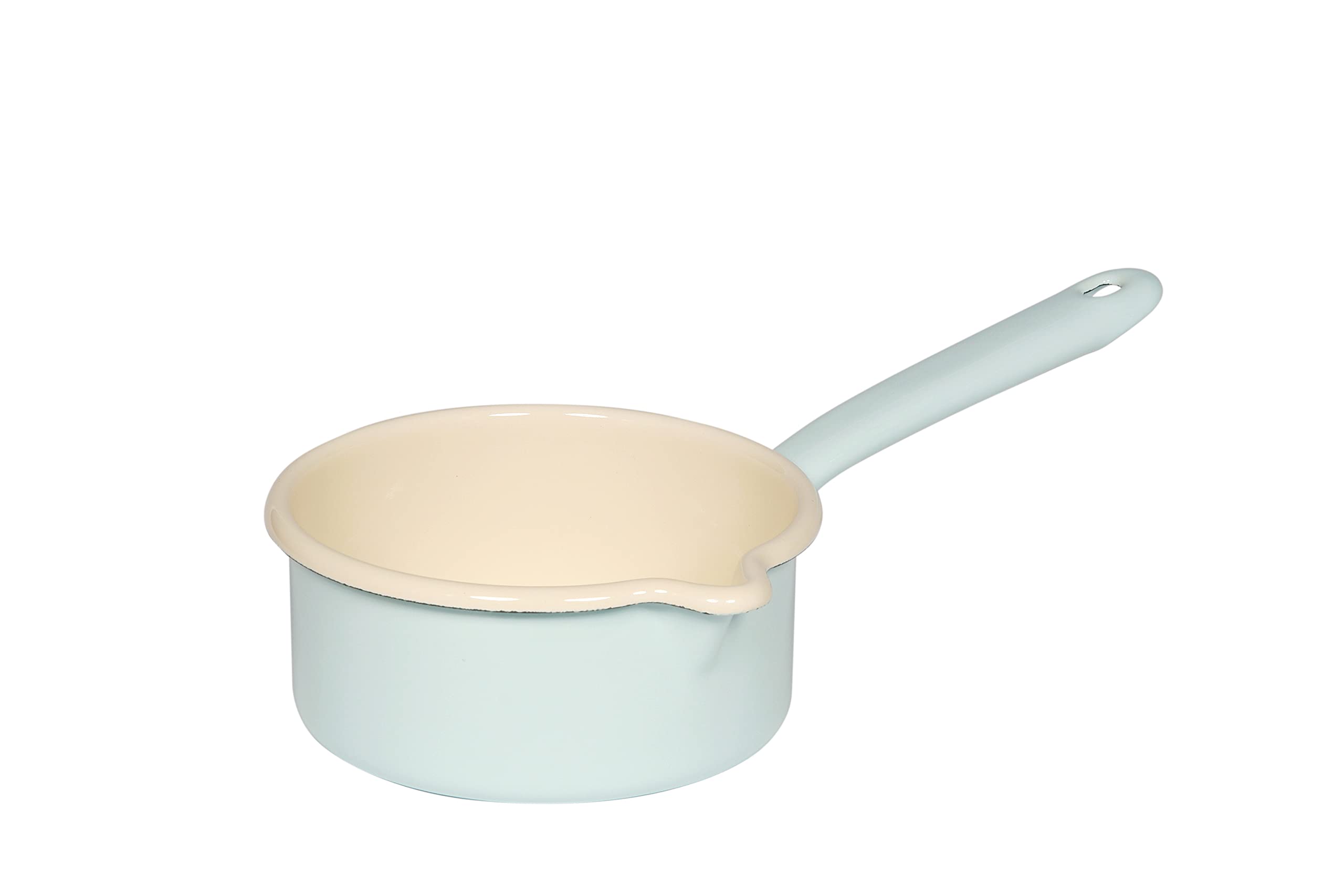 Riess Classic - Household Articles Colour/Pastel Saucepan with Spout, Diameter-14 cm Turquoise