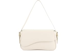 Barabum Shoulder Bag for Women,Y2K Trendy Purse Vegan Leather Hobo Handbags,Clutch Saddle Bag with 2 Removable Straps