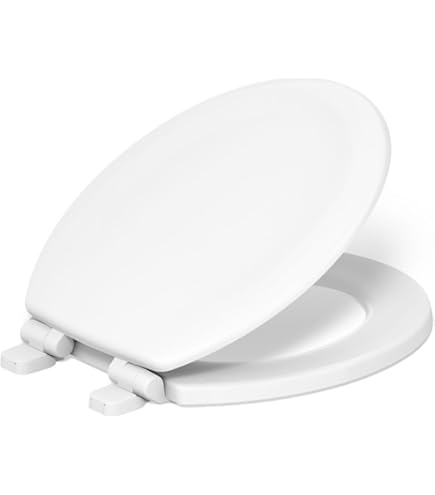 KOHLER K-26802-0 Impro ReadyLatch Quiet Close Round Toilet Seat