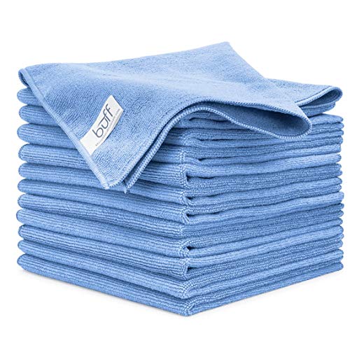 Buff Microfiber Cleaning Cloth Blue (12 Pack) Size 16" x 16" All