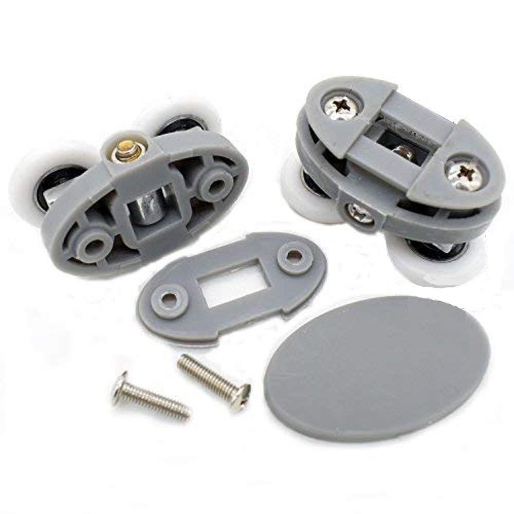 Set of 4 Double Shower Door Rollers/Runners/Wheels 23mm in Diameter Distance: 30mm