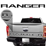 Bogar Tech Designs - Tailgate Inserts Vinyl Decal Letters Compatible with Ford Ranger 2019 2020, Matte Black