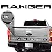 Bogar Tech Designs - Tailgate Inserts Vinyl Decal Letters Compatible with Ford Ranger 2019 2020, Matte Black