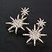 Gold Statement Dangle Earrings for Women Star Stud Unique Fashion Wedding Ear Jacket Christmas Jewelry H1254G