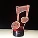 Visual 3D Night light Note Shape 2D Table Lamp for Music Guitar lovers toys Musical instruments Gift Acrylic LED lighting Furniture Decorative colorful 7 color change household Home Desk Accessories