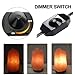 haraqi Himalayan Salt Lamp Cords with Dimmer Switch,Original Replacement Cords and 25 Watt Bulbs for Salt Rock Lamp,UL Listed Cords(2 Cords and 2 Bulbs)