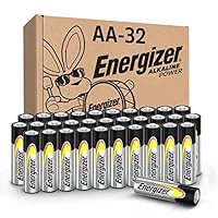 Energizer AA Batteries Alkaline Power, 32 Count Alkaline Double A Battery Pack