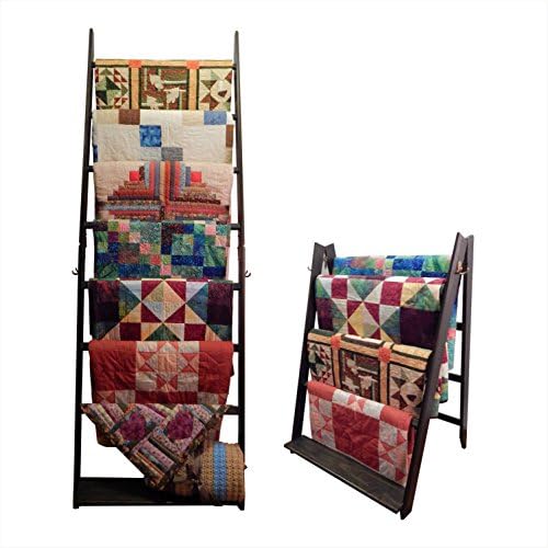 The LadderRack It's 2 Quilt Racks in 1! (7 Rung/30" Model/Weathered Black)