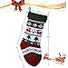 Dragon Squama Knit Christmas Stockings for Family Sets of 2 ¨C Red/White/Green Snowflake Knitted Hanging Bags Decor,Decorations Christmas Tree,Mantel, Acrylic/Polyester Blend/Wool, Red 1, 22