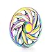 YICOE Colorful Round Wheel Fingertips Fidget Spinner Finger Hand Fidget Toy Best Stress Reducer Relieves Anxiety for Children and Adults