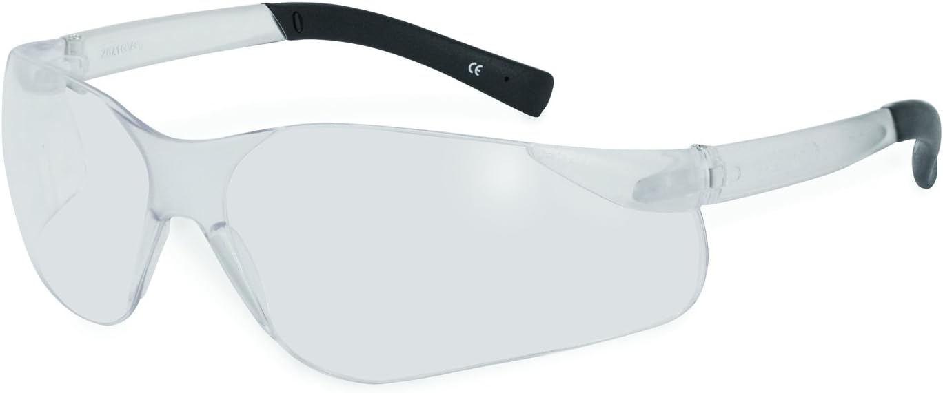 SSP Eyewear Safety Glasses with Clear Anti-Fog Lenses/Frosted Clear Temple, TURBO CL A/F
