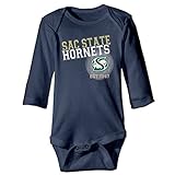 Kids NCAA California State University Sacramento State Hornets Logo Long-sleeve Romper Jumpsuit Navy