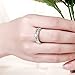 [Eternity Love] Women's Pretty 18K White Gold Plated Solitaire CZ Crystal Engagement Rings Set Best Promise Rings for Her Anniversary Wedding Bands TIVANI Collection Jewelry Rings