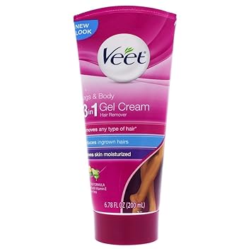 Amazon Com Veet Legs Body 3 In 1 Gel Cream Hair Remover 6 78