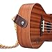 Mugig Ukulele Strap, Cotton Adjustable Ukulele Strap with Leather Ends