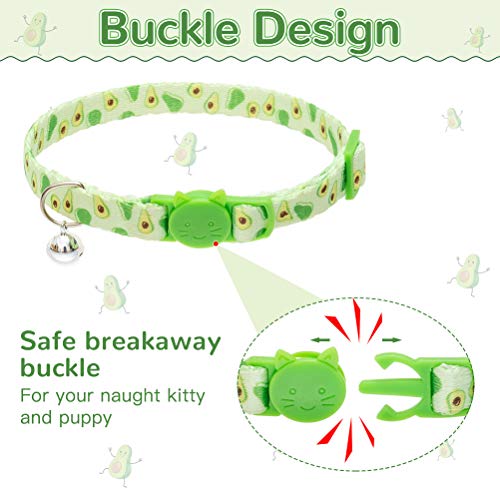 EXPAWLORER Breakaway Cat Collar with Bell 2 Pack Bowtie Fruit Style