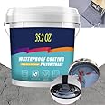 Polyurethane Waterproof Coating,Roof Sealant Waterproof,Detroitrain Eco-Friendly Waterproof Sealant,Waterproof Coating for Roofs,Walls,Garden,Gutter,Concrete Cracks Holes Leak Repair (1000g,Gray)
