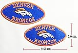 2 Pcs. Denver BRONCOS Logo Embroidered Iron on Patches Send from Thailand.