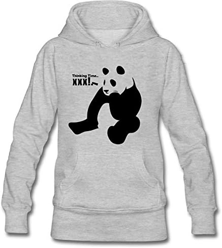 Women's PANDA SweatyRocks Sweatshirt Girls Pullover Fleece Drop Shoulder Striped Hoodie For Girl M Gray