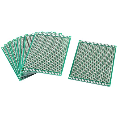 Uxcell 10 Pcs DIY Single Side Tinned Prototyping PCB Universal Board, 7 cm x 9 cm