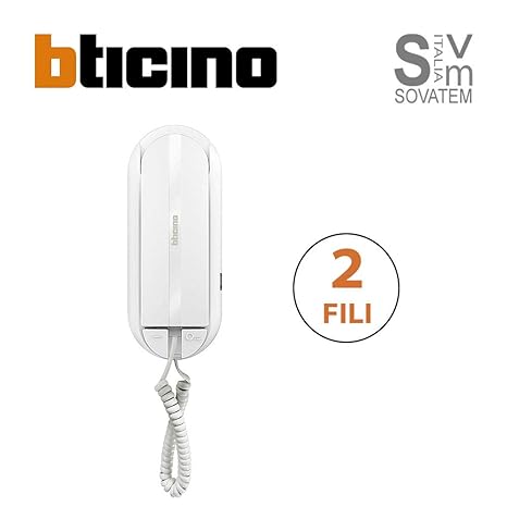 Citofono Bticino Sprint L2 Bianco - 2 Fili Con Chiamata Al Piano | Installazione Da Parete