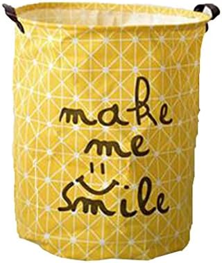 Top Estore Large Storage Foldable Laundry Basket Storage Hamper Waterproof Laundry Basket (Yellow)