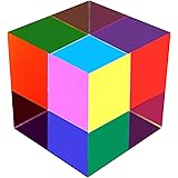CMYCUBE Original CMY Color Cube, 1.6 inch (40mm) Acrylic Mixing Color Cube Prism for Physics Education Desktop Decoration Sci