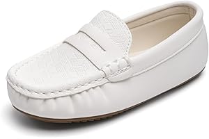Miamooi Toddler Boys Girls Wedding Dress Shoes Little Kid Slip On Loafers School Uniform Moccasins Walking Shoe