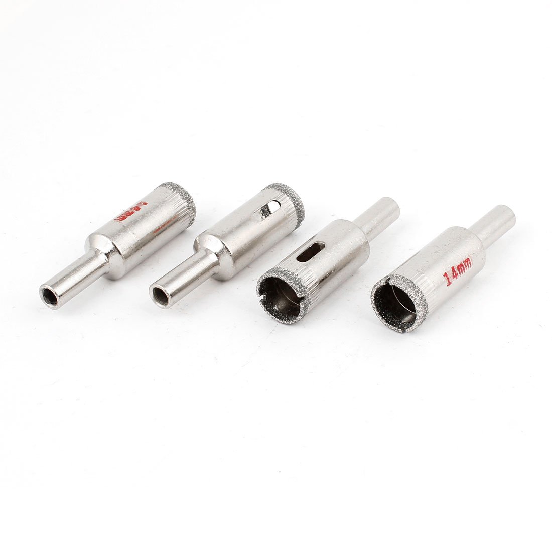 Sourcingmap 4 Pcs 14mm Dia Diamond Coated Drill Bit Marble Tile Glass Hole Saw Cutter Tool