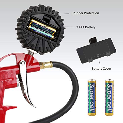 Hromee Digital/Mechanical Bike Tire Inflator with Pressure Gauge for