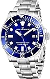 Alexander Professional Diver Watch Mens Blue Face