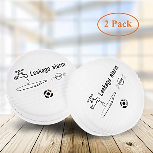 IMtKotW Water Leak Detector Alarm Beep Horn Warning Flooding Sensor Home Security (2 Pieces)