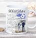 Gifts for Daughter From Dad - To My Daughter Canvas Coffee Mug - 11oz Novelty Ceramic Cup - Christmas, Xmas, Birthday, Wedding, Fathers Day, Graduation, Valentine's Day Gift ideas for daughters Women