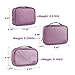 BUBM Waterproof Universal Electronics Travel Organizer Small Carrying Make up Case Customerize padded for Camera Phone Ipad Charger Cable and Accessories Men and Women(3 Set Single Layer-Purple)