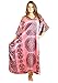 Up2date Fashion Women's Satin Caftan/Kaftan in Pink Mandala Print, Style Caf-29