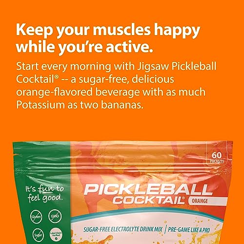 Jigsaw Health Pickleball Cocktail (Orange, 60 Count (Pack of 1