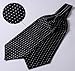 SetSense Men's Polka Dot Jacquard Woven Self Cravat Tie Ascot