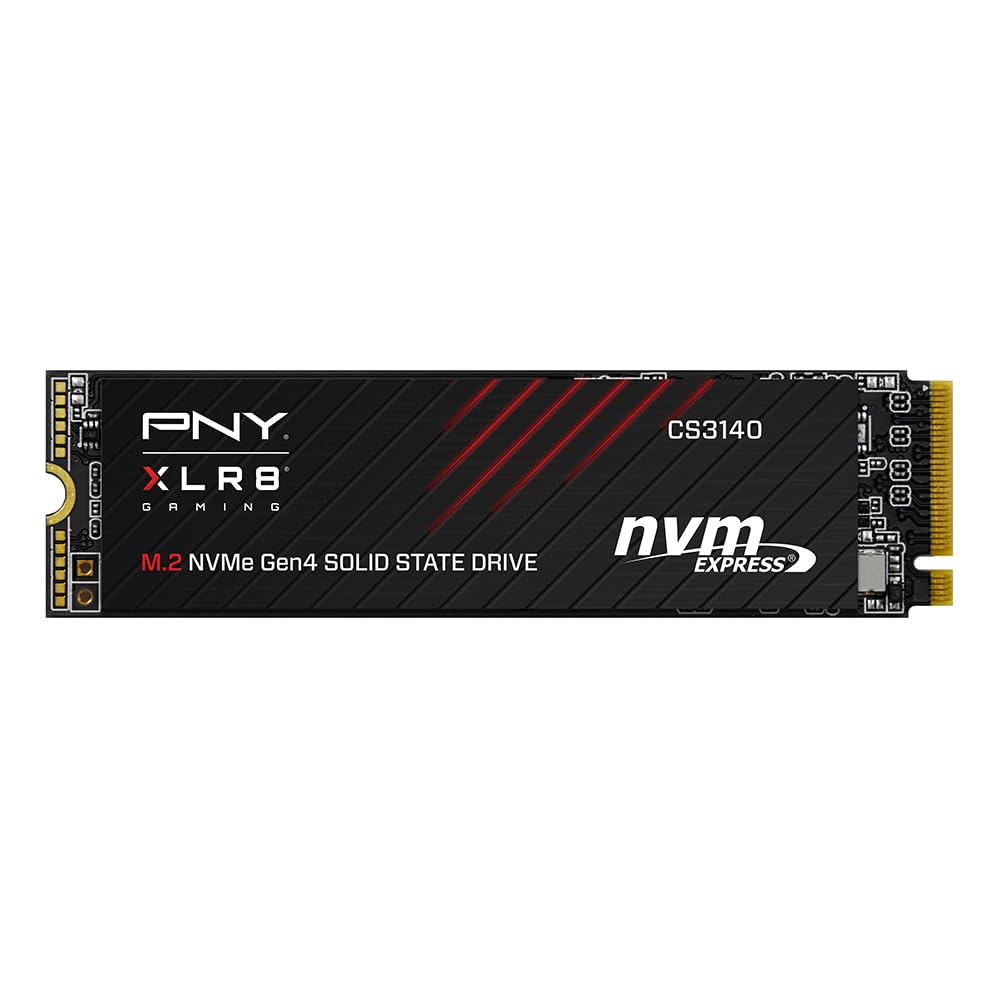 PNY XLR8 CS3140 M.2 NVMe Gen4 x4 Internal Solid State Drive (SSD) 1TB, Read Speed up to 7500 MB/s, Write Speed up to 5650 MB/s