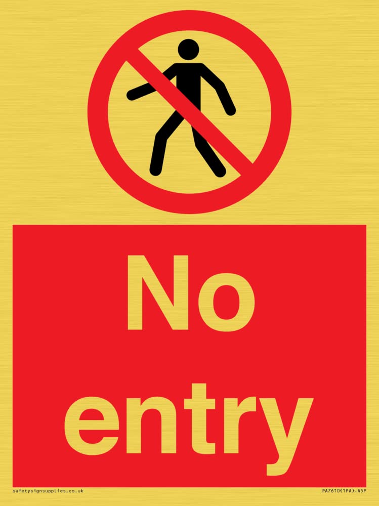 No entry Sign - 150x200mm - A5P