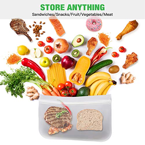 10 Pack Seal Reusable Storage Bags, Food Preservation storage Bags/Food Grade/Versatile Preservation Bag Container for Food snacks, Lunch sandwiches, Fruit, Make-up, Stationery, Travel Storage - Thumbnail 5
