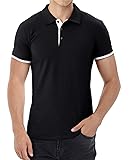 Aiyino Men's Short Sleeve Polo Shirts Casual Slim