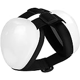 derYEP Dog Earmuffs for Hearing Protection 29dB NRR Ear Muffs Noise Protection (Small, White)