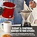Bean Envy Airtight Coffee Canister - 16oz - Sealed Cantilever Lid with Co2 Gas Release Wicovalve & Numerical Day/Month Tracker - Stainless Steel Storage Vault for Whole/Ground Coffee Bean - Red