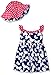 Gerber Little Girls' Toddler Two-Piece Sundress and Hat Set, Butterfly, 5T