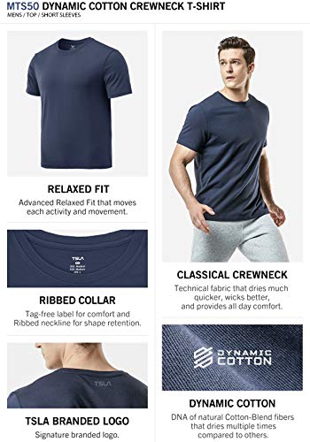 image for TSLA Men's (Pack of 2) FlexDri Short Sleeve T-Shirt Athletic Cool Runn