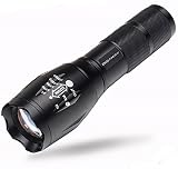 UPGRADED Didakay 3000 Flashlight LED Tactical High Lumen Ultra Bright - L2 BULB Zoomable 5 Modes w/Adj Focus and w/ 2 Free e-books