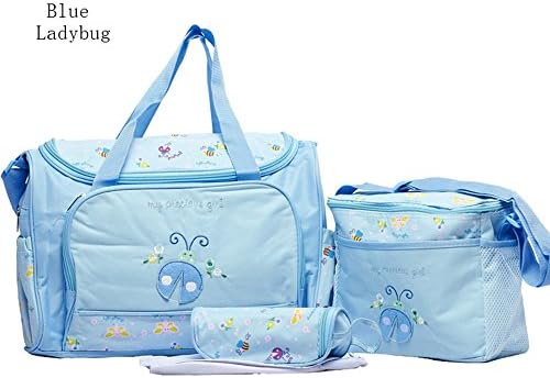Messenger Baby Nappy Diaper hand Dark Bags for Pretty Mummy On Sale HY-T005 (Blue Ladybug)